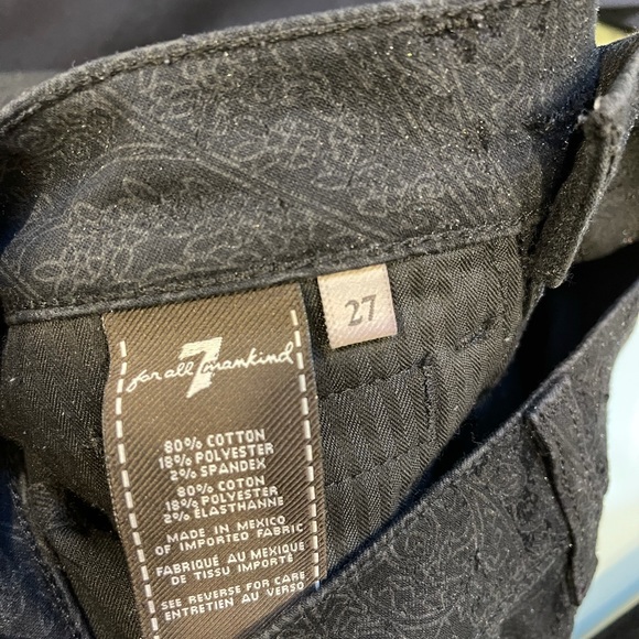 7 For All Mankind - Jeans/Pants - SZ 27 - Black with Paisley detail - Picture 2 of 9